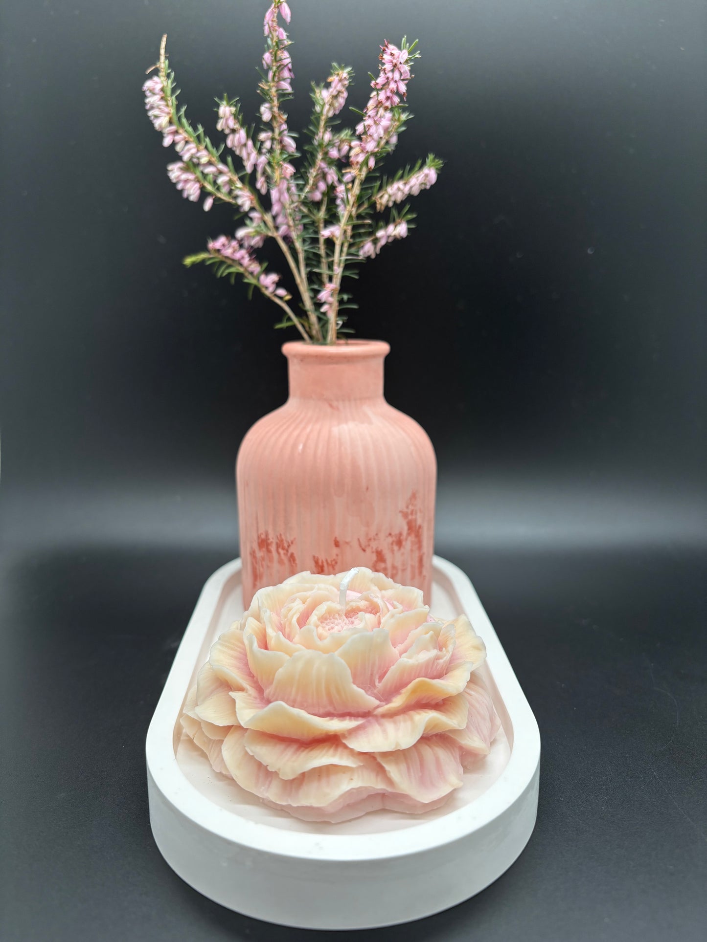 Calm Collection: Candle & Gypsum Decor Set