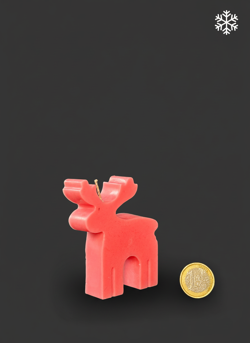 “Pink Deer” Candle — a delicate winter accent for your home.