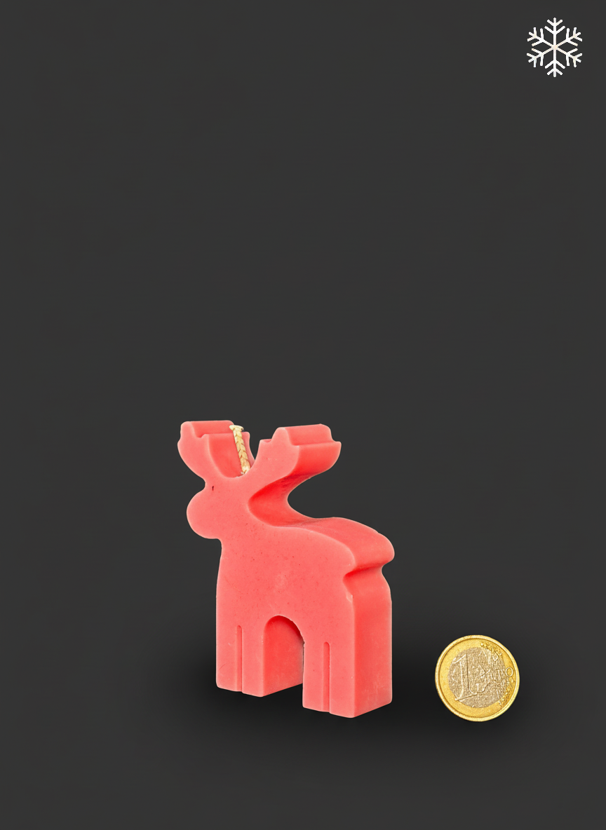 “Pink Deer” Candle — a delicate winter accent for your home.