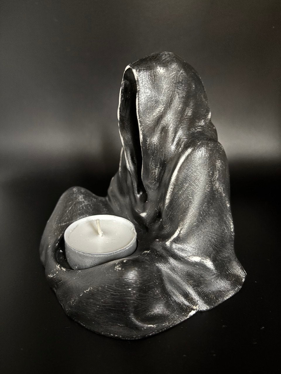 The Silent Watcher Gypsum Candle Holder