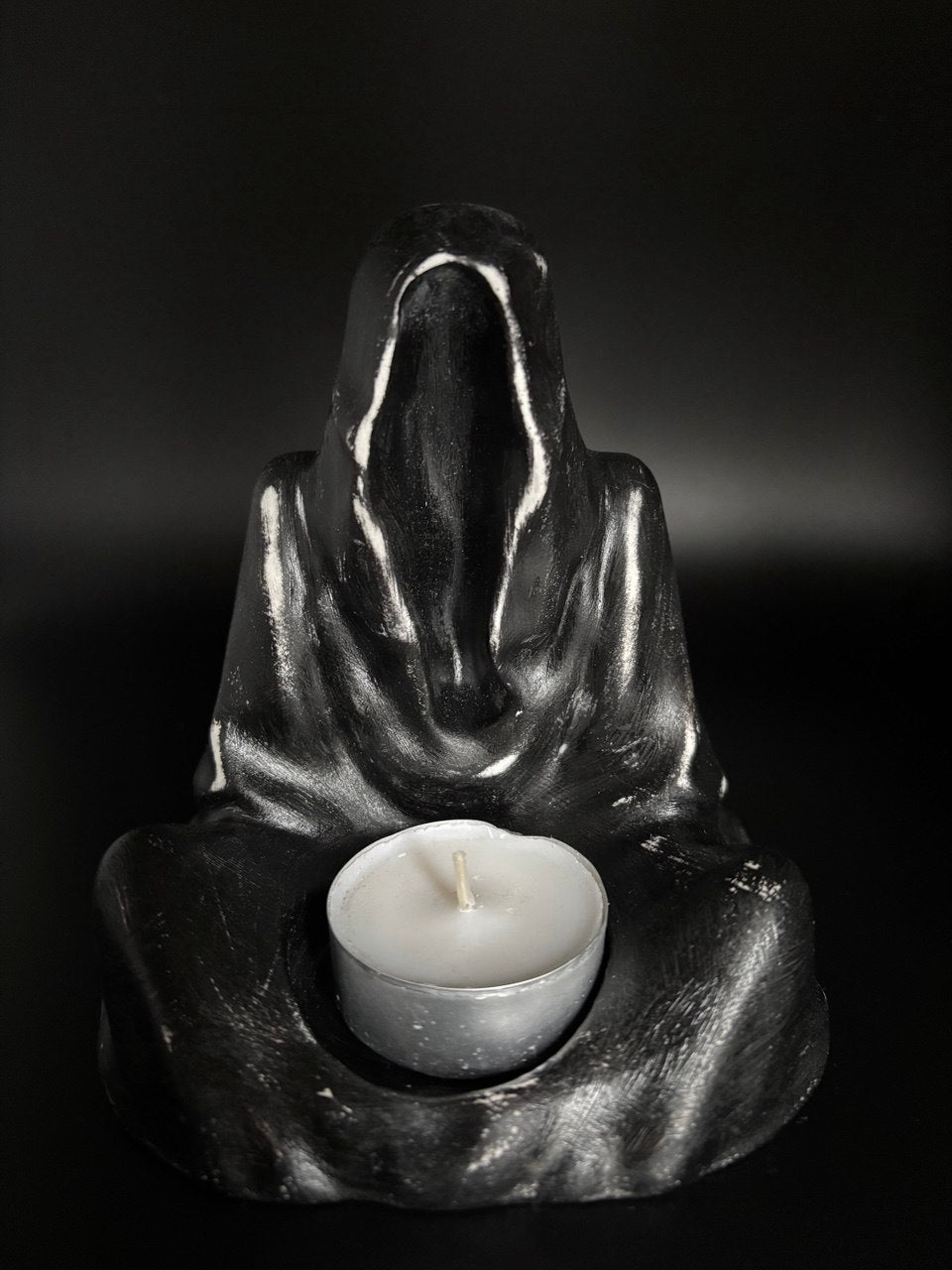 The Silent Watcher Gypsum Candle Holder