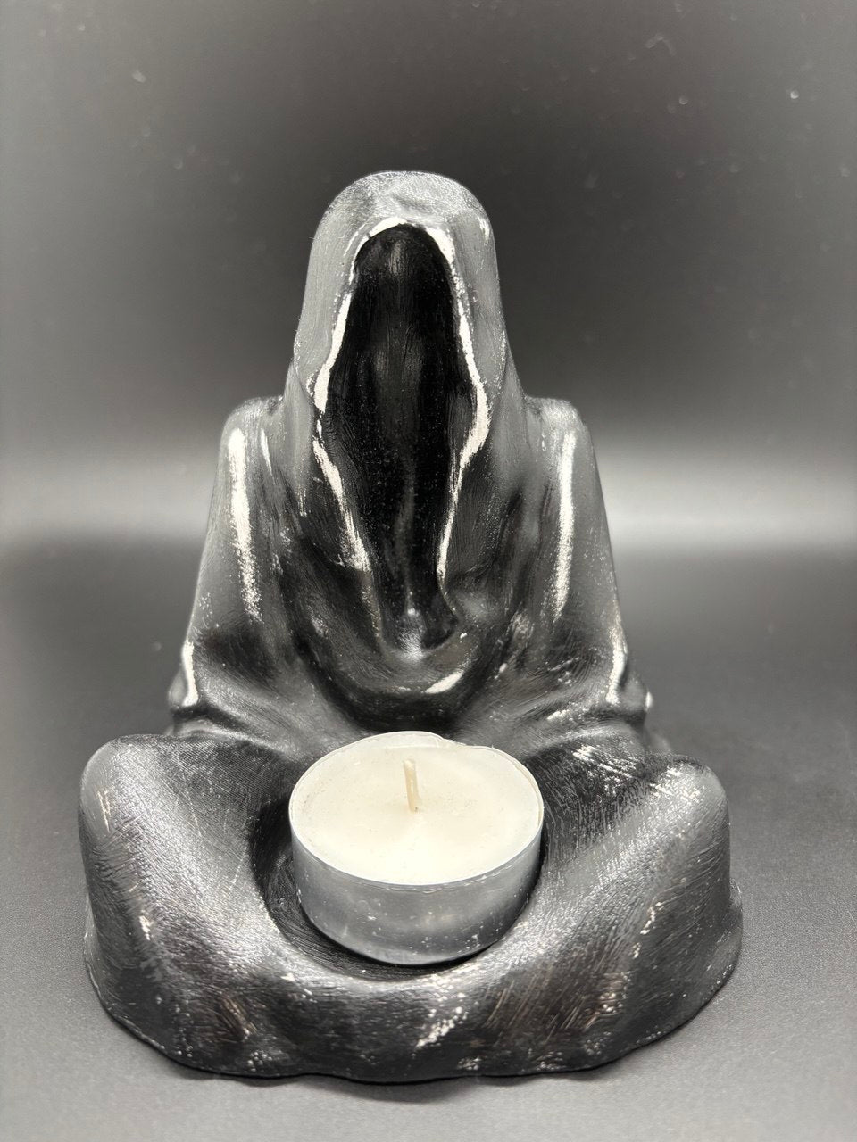 The Silent Watcher Gypsum Candle Holder