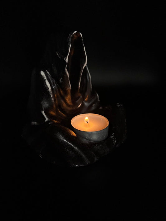 The Silent Watcher Gypsum Candle Holder