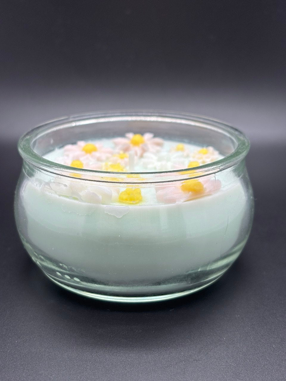 Floral Glow Glass Soy Wax Candle