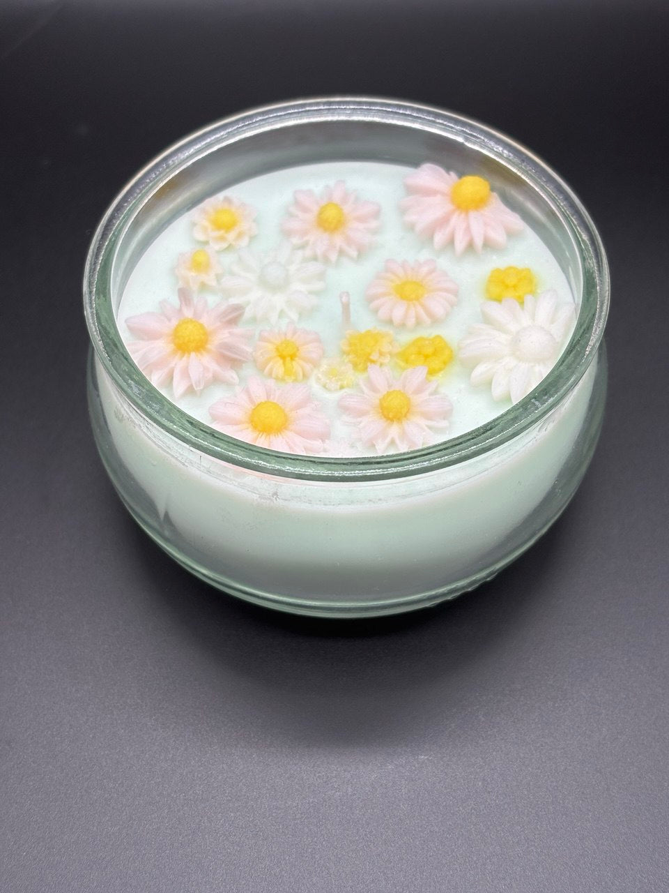 Floral Glow Glass Soy Wax Candle