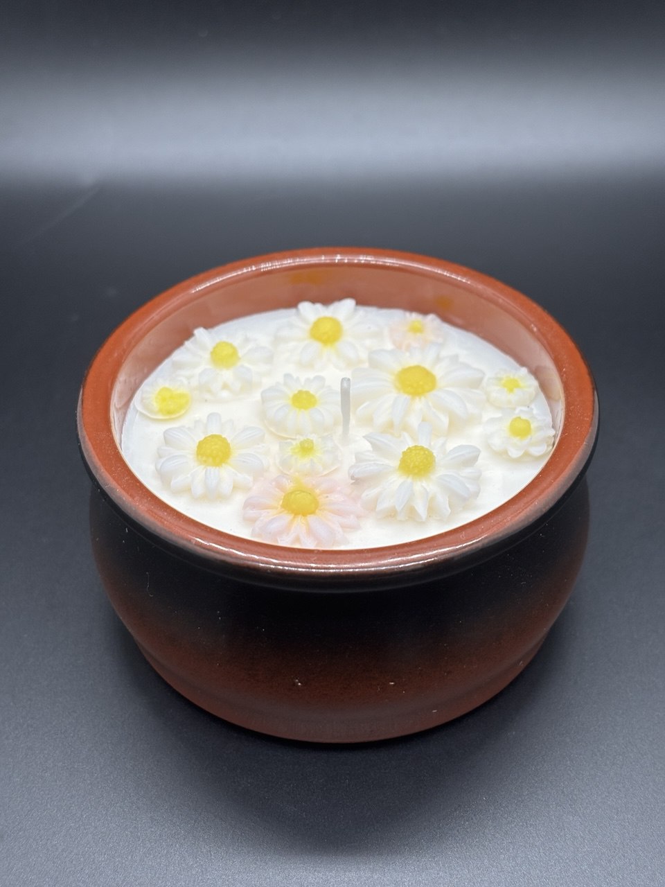 Mini Daisy Clay Wax Candle