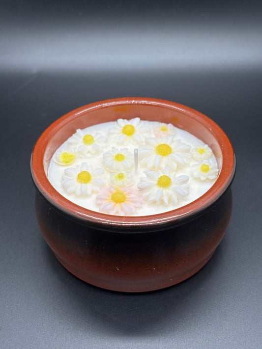 Mini Daisy Clay Wax Candle