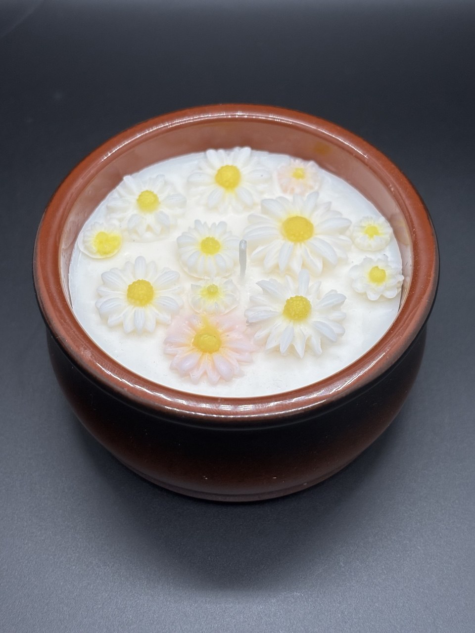 Mini Daisy Clay Wax Candle