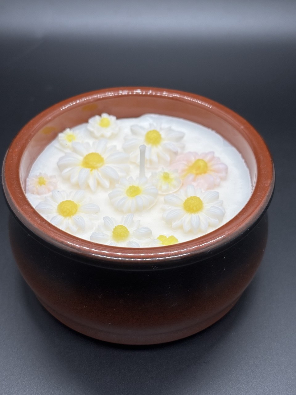 Mini Daisy Clay Wax Candle