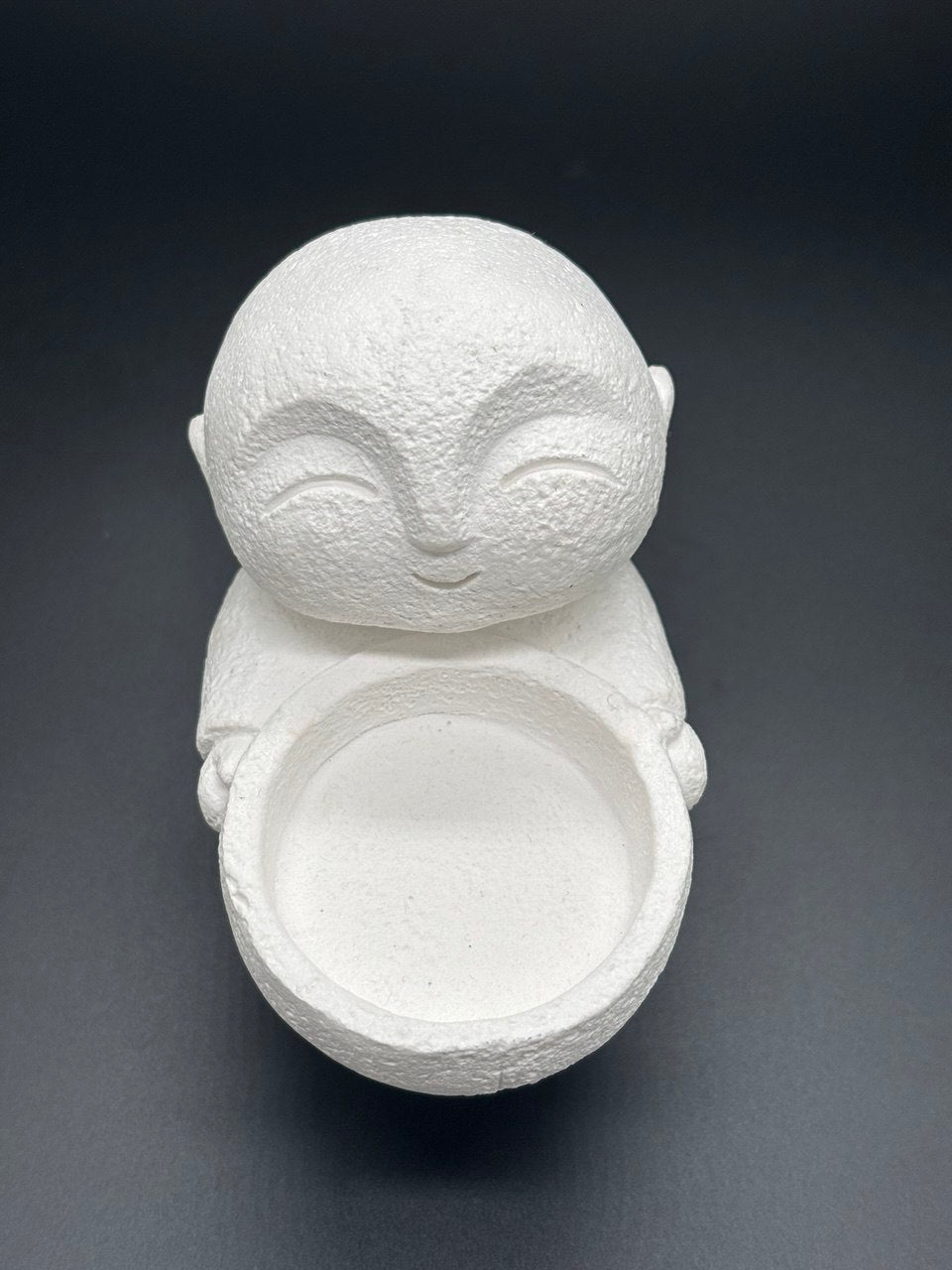 Smiling Buddha Glow Handmade Gypsum Candle Holder