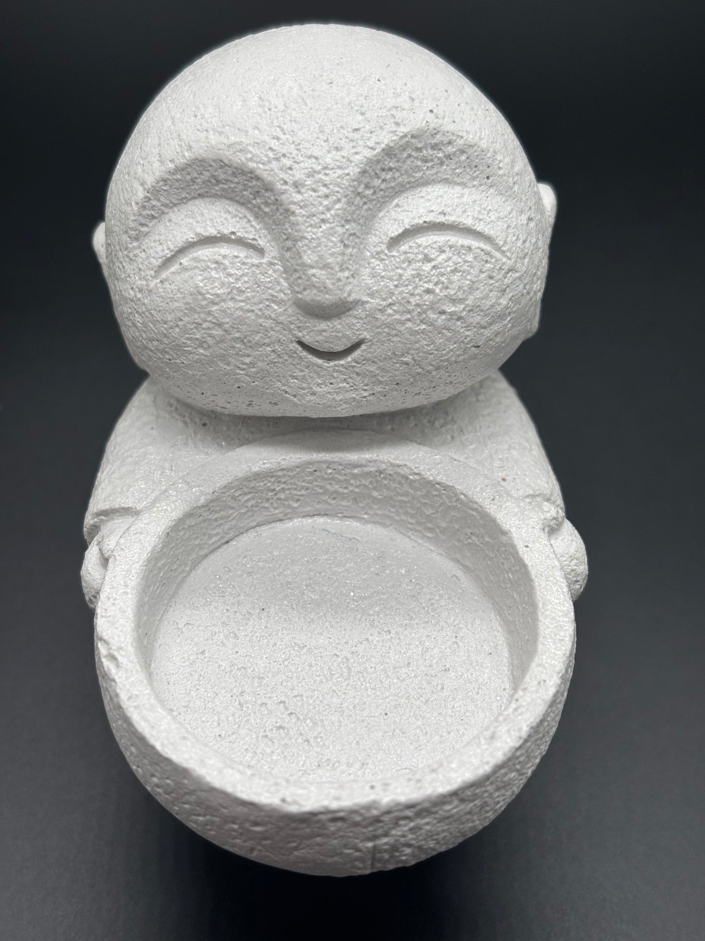 Smiling Buddha Glow Handmade Gypsum Candle Holder