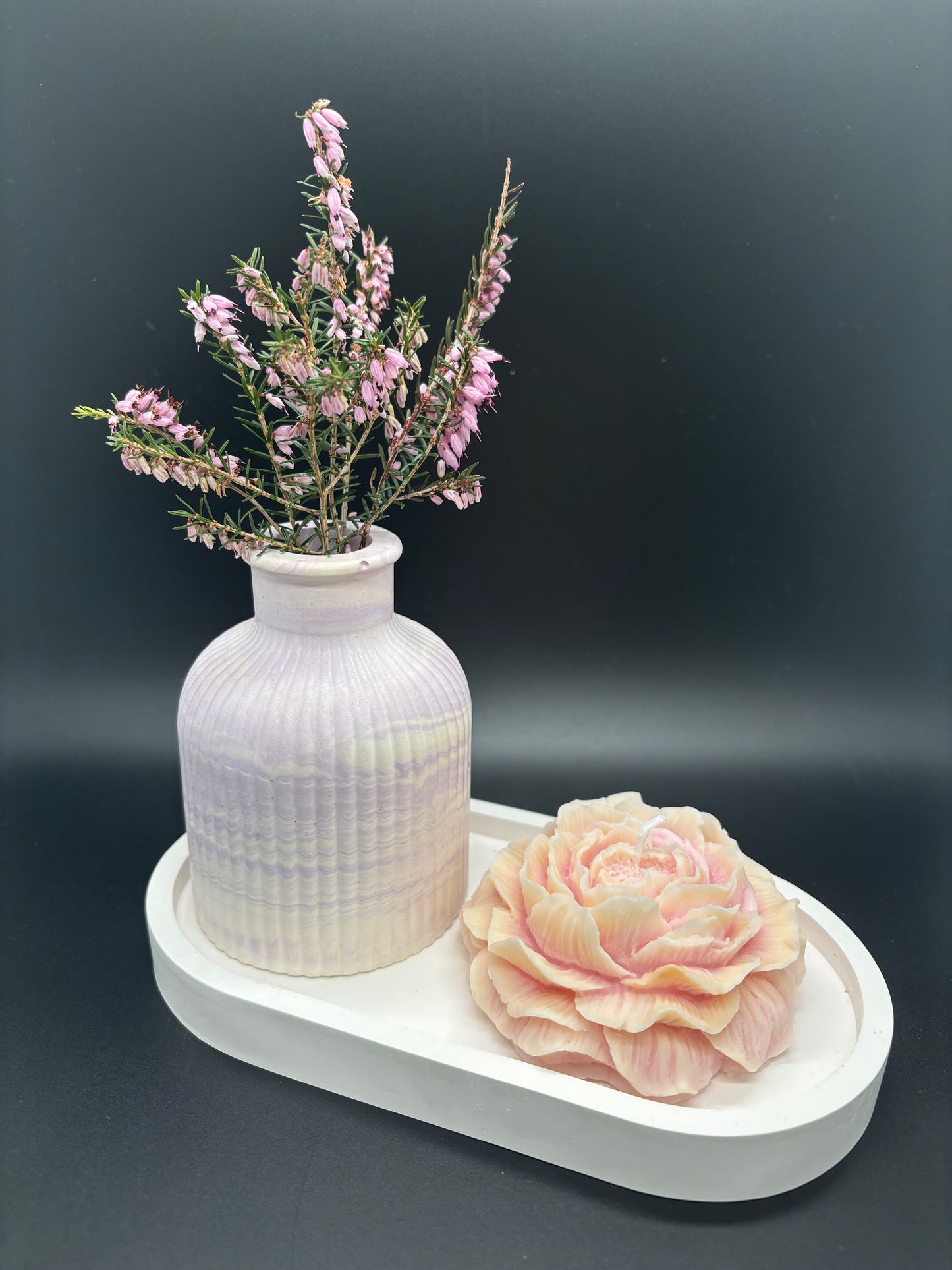 Calm Collection: Candle & Gypsum Decor Set