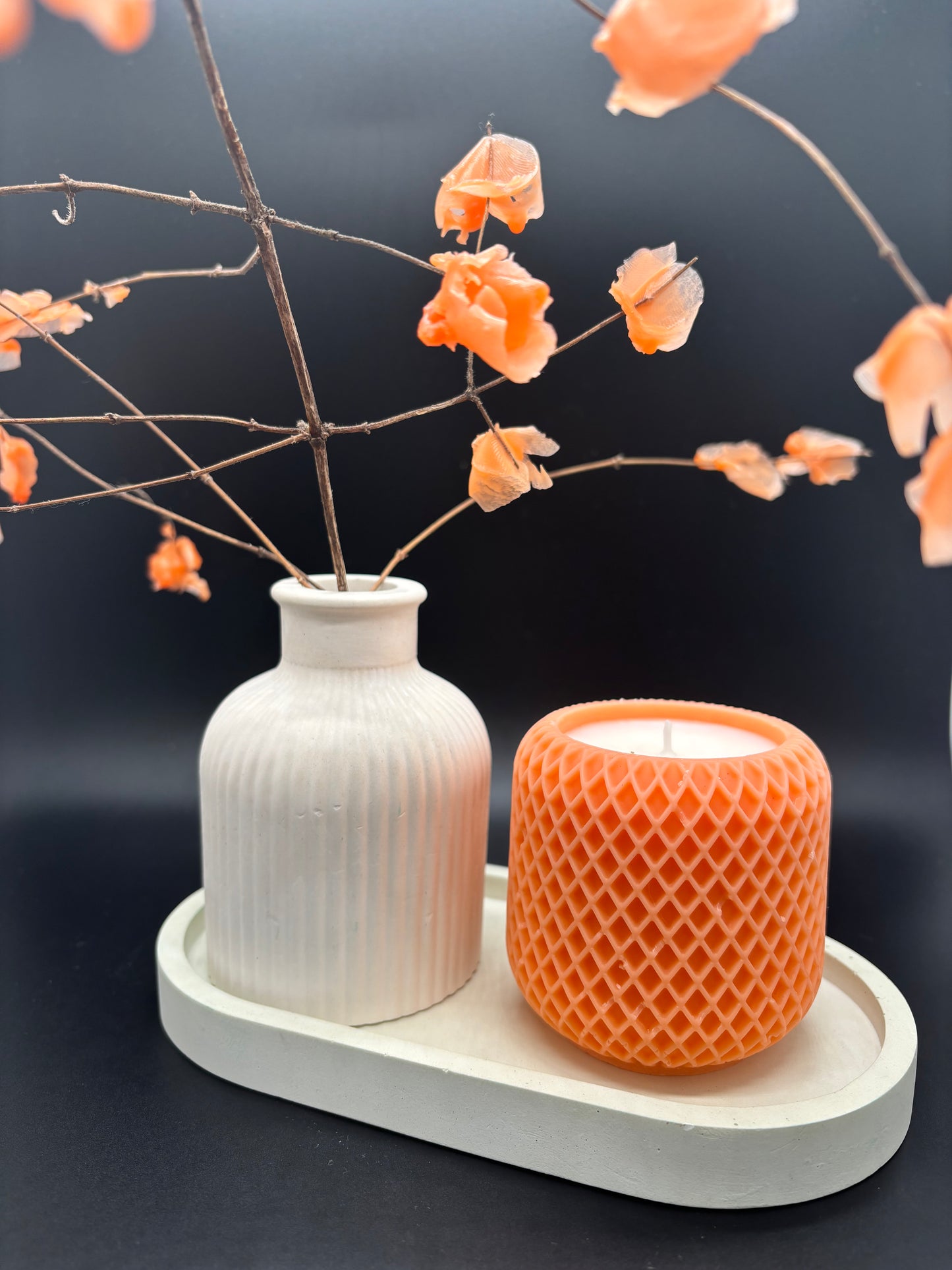 Calm Collection: Candle & Gypsum Decor Set