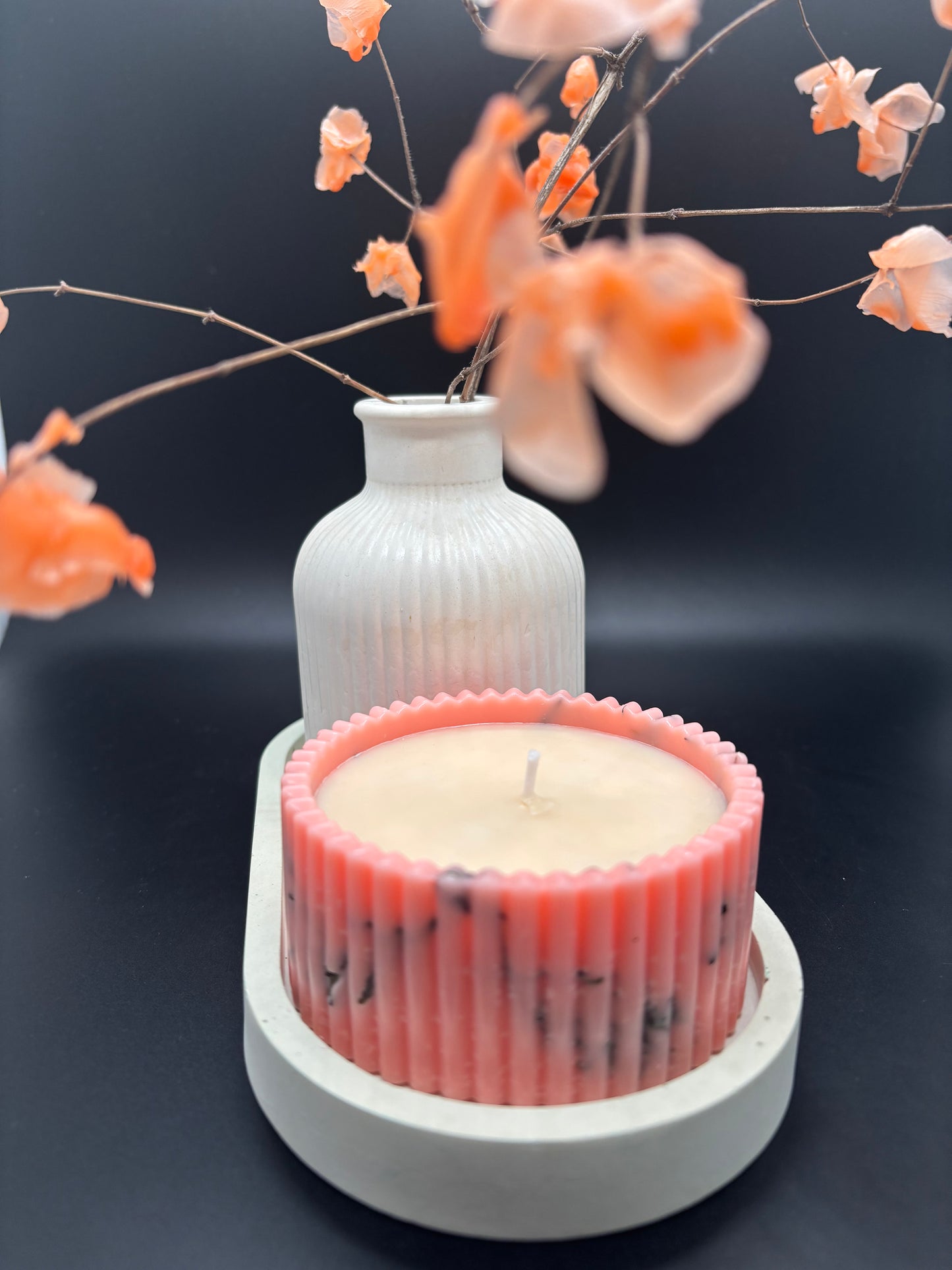 Calm Collection: Candle & Gypsum Decor Set