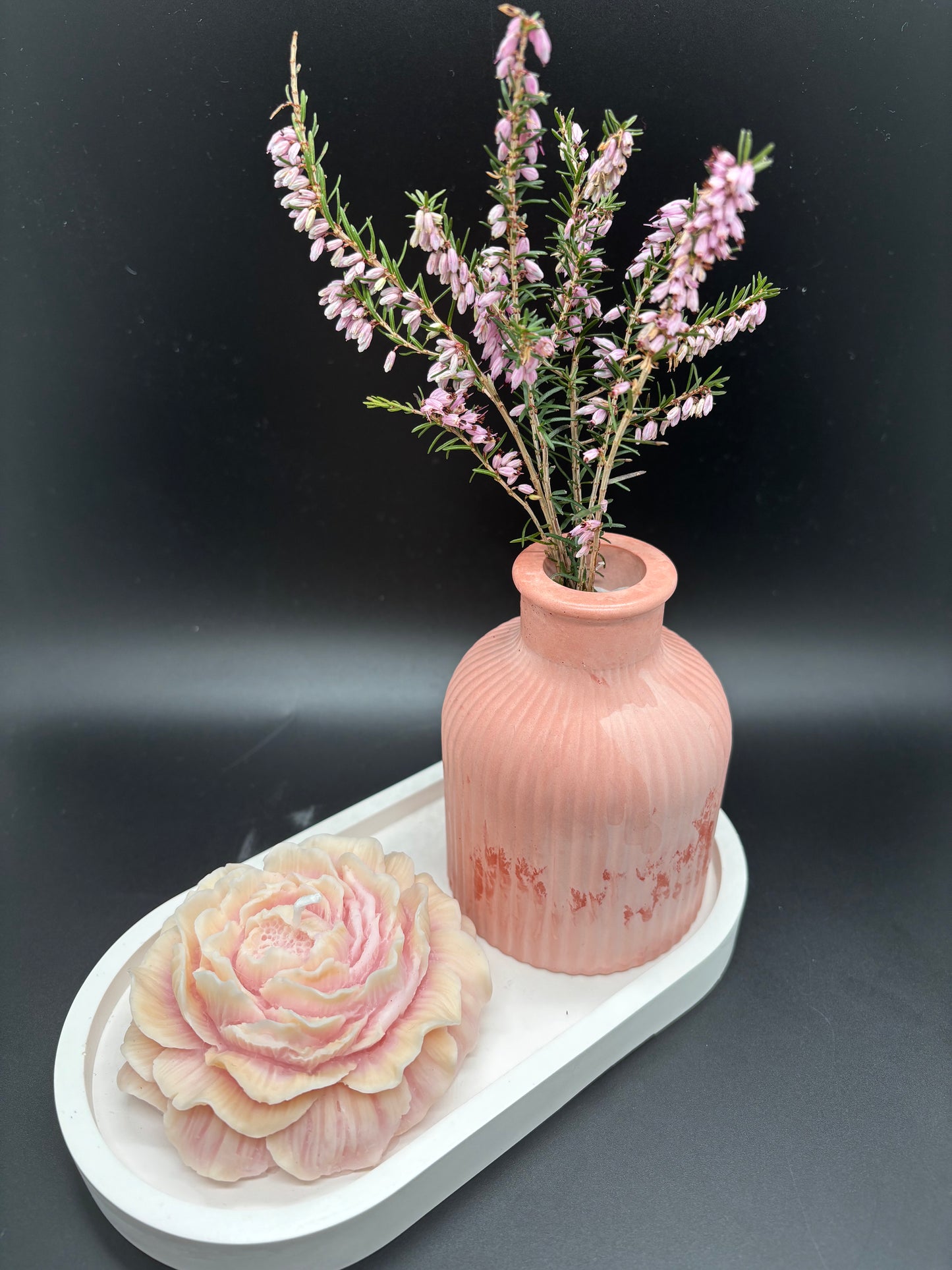 Calm Collection: Candle & Gypsum Decor Set