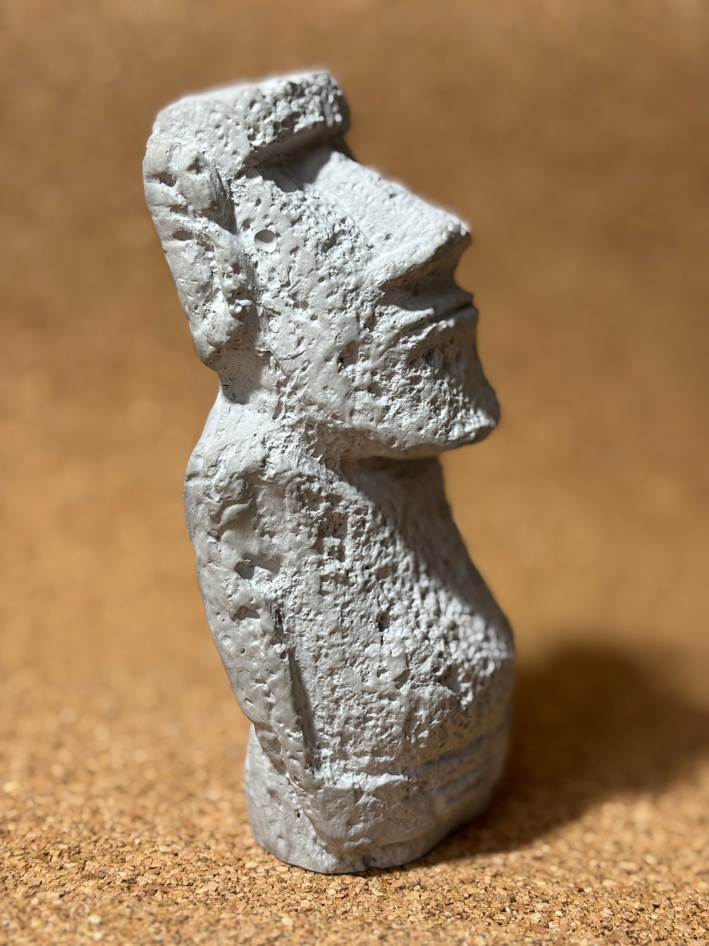 Silent MOĀI Gypsum Sculpture