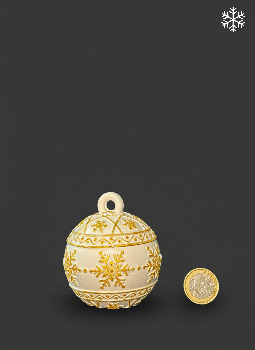 “Christmas Bauble” Candle in a Hand-crafted Plaster Holder